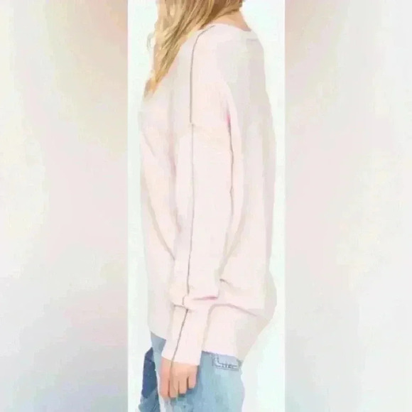 NWT Free People Sandrine Rose Bubble Sweater ~ Powder ~ S (oversized) - Picture 4 of 13